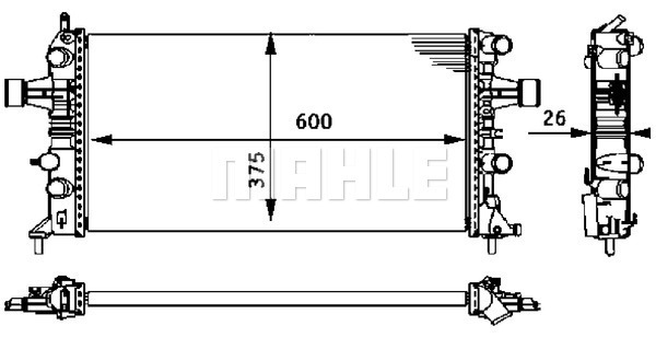 Opel Astra 1998-2009 Arası 1.4, 1.2 16V Mahle Marka Su Radyatörü - Görsel 5