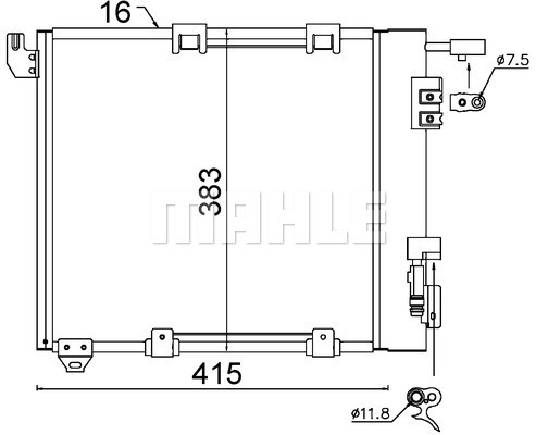 Opel Zafira 1999-2005 Arası 2.2 DTI 16V Mahle Marka Klima Radyatörü