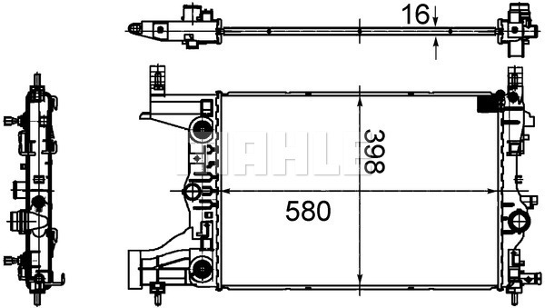 Opel Zafira 2005-2019 Arası 1.8 Mahle Marka Su Radyatörü - Görsel 5
