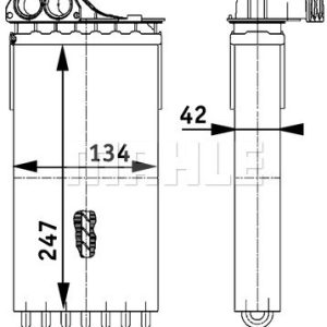 Peugeot 307 2000-2012 Arası 1.4 HDi, 1.6 16V, 2.0 HDi 110, 1.4, 2.0 HDi 90, 2.0 HDI 90, 2.0 HDI 110, 2.0 16V Mahle Marka Kalorifer Radyatörü
