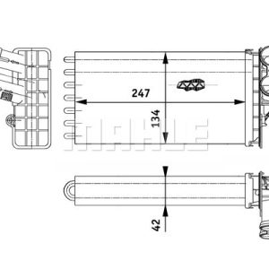 Peugeot 307 2000-2012 Arası 1.4 HDi, 2.0 HDi 110, 2.0 HDi 90, 1.6, 1.6 16V, 1.4, 2.0 HDI 110, 2.0 HDI 90, 2.0 16V Behr Marka Kalorifer Radyatörü