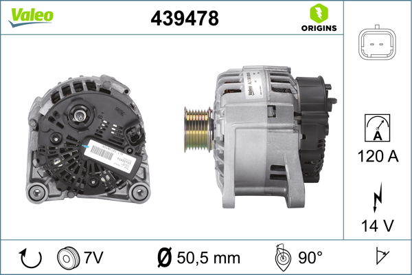 Renault Megane 2001-2012 Arası 1.9 dCi, 2.0 16V Valeo Marka Alternatör