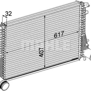 Volkswagen Golf 2004-2014 Arası 1.6 TDI Behr Marka Turbo Radyatörü