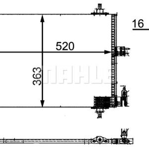 Citroen Berlingo 1996-2011 Arası 1.1 i, 1.4 i, 1.9 D Behr Marka Klima Radyatörü