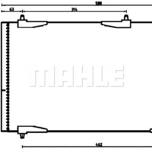 Peugeot 206+ 2009-2013 Arası 1.4 i Behr Marka Klima Radyatörü
