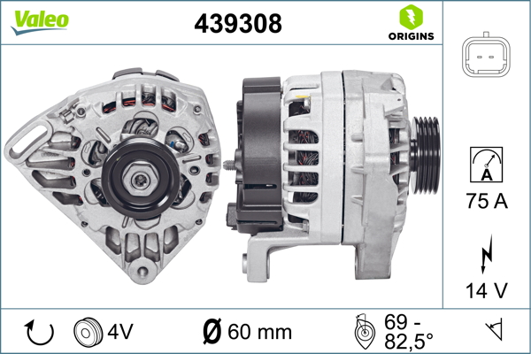 Renault Kangoo 1997-2001 Arası 1.2, 1.2 BiFuel Valeo Marka Alternatör