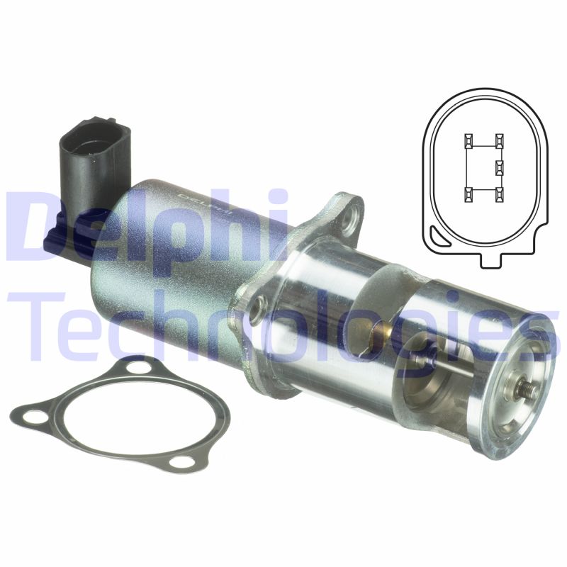 Renault Kangoo 1997-2001 Arası D 55 1.9, D 65 1.9, 1.9 dTi Delphi Marka EGR Valfi - Görsel 2